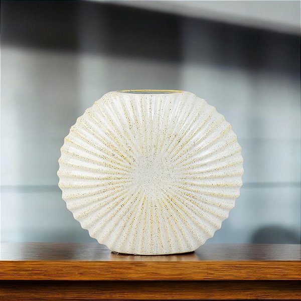 Vaso Boho Round Médio em Cerâmica