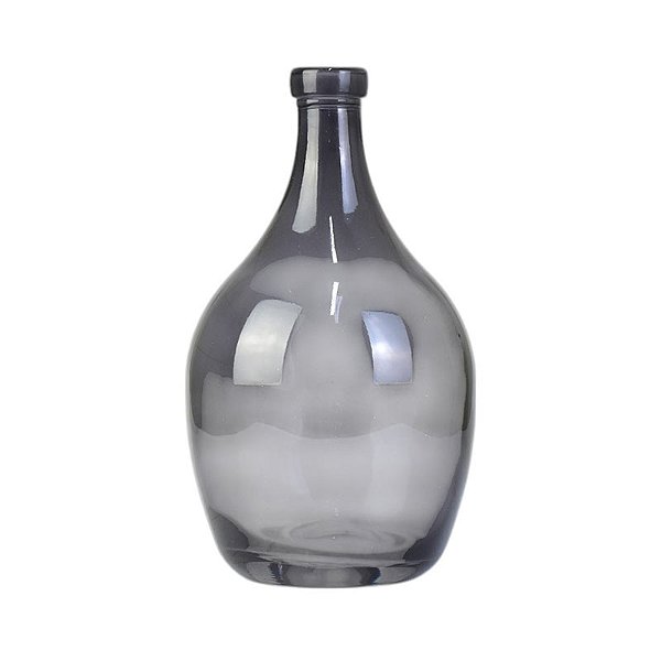 Vaso Garrafa Drop Preto em Vidro