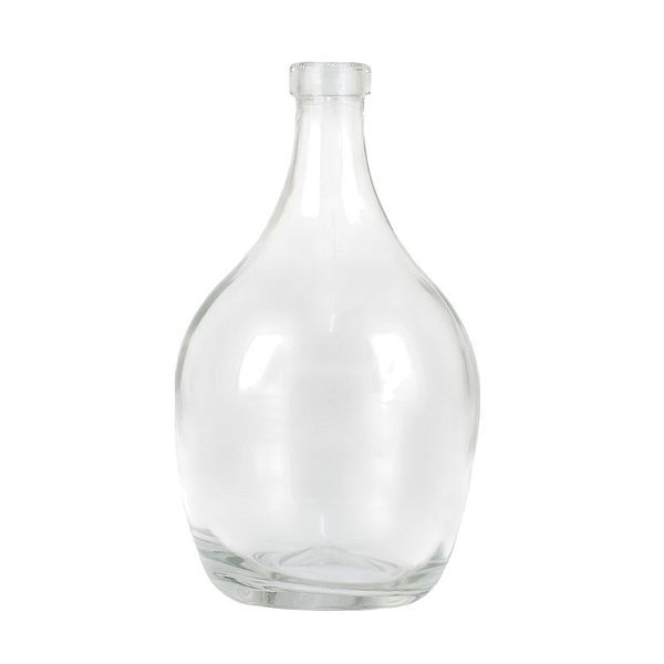 Vaso Garrafa Drop Transparente em Vidro
