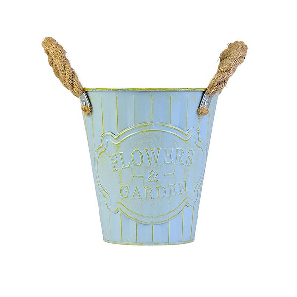 Vaso Flower Azul P em Metal