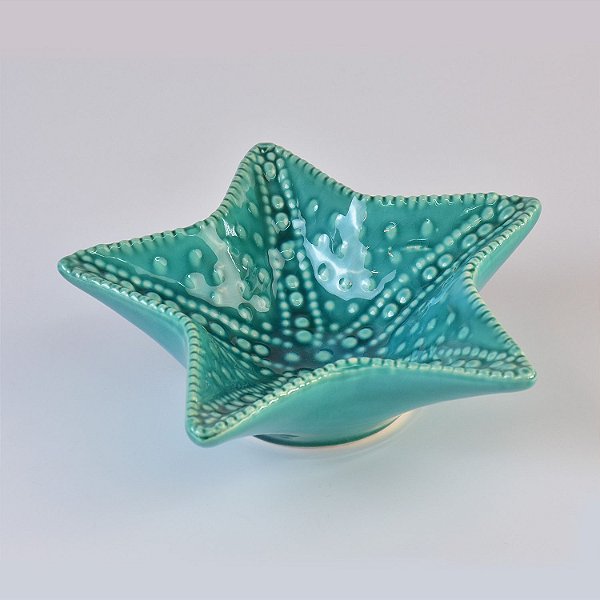 Estrela do Mar Azul Grande em Cerâmica