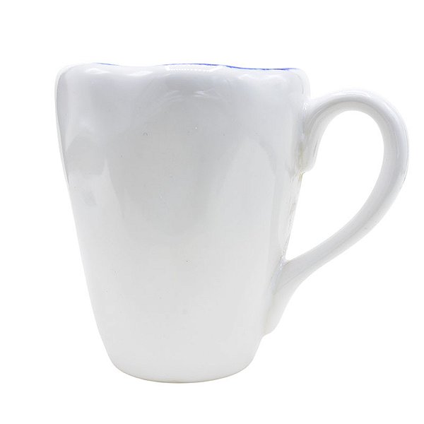 Caneca Vintage Branca Com Relevo