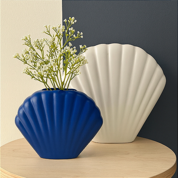 Dupla de Vasos Branco e Azul Marinho