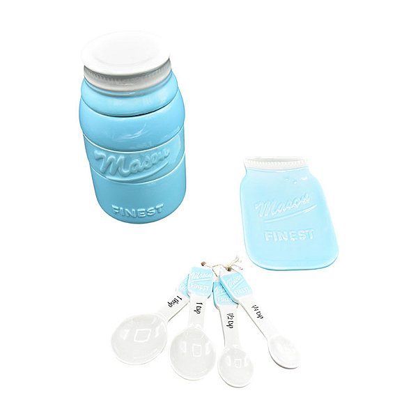 Kit 9Pçs Garrafa Colheres E Porta Colher Nautico