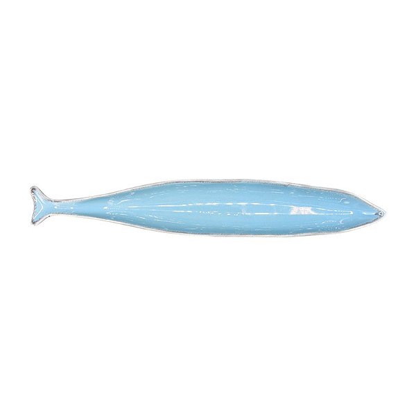 Prato Cerâmica Peixes Finos M Azul