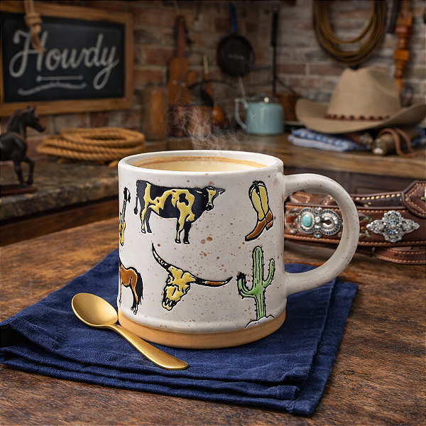 Xícara Cerâmica Velho Oeste