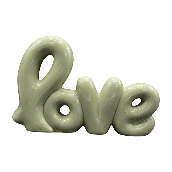 Ceramica Decorativa Love Cinza