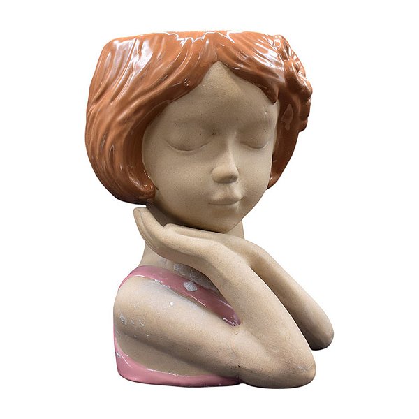 Vaso De Flores Menina Cora De Flores