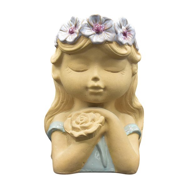 Vaso De Flores Menina Cora De Flores Rosa