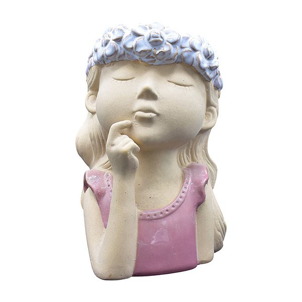 Vaso De Flores Menina Cora De Flores Rosa