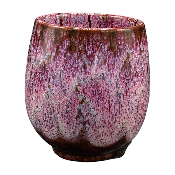 Copo Em Ceramica Efeito Pedra Rosa