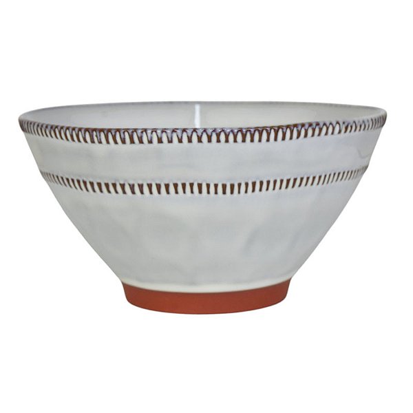 Tigelas De Ceramica Detalhe Em Relevo Branca