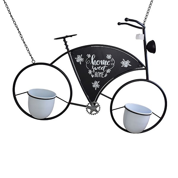 Bicicleta Com Floreira Preta