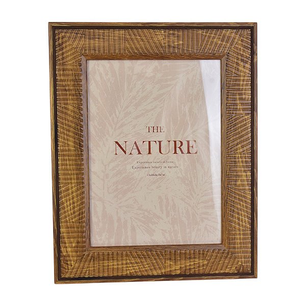 Porta Retrato Plastico Marrom  M