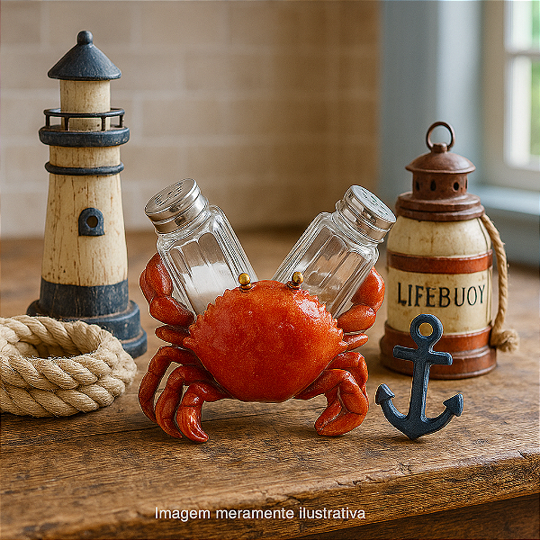 Saleiro Caranguejo Segurando Potes