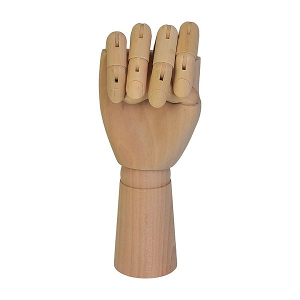 Mão Articulada Em Madeira