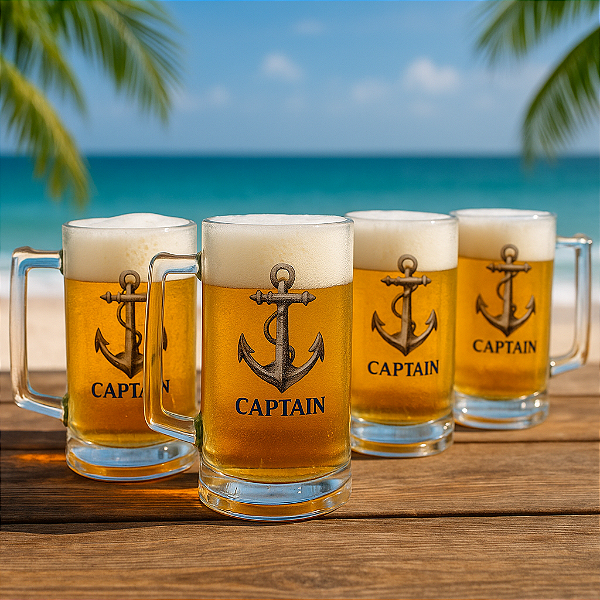 Jogo C/4 Copos Chop Ancora Capitain