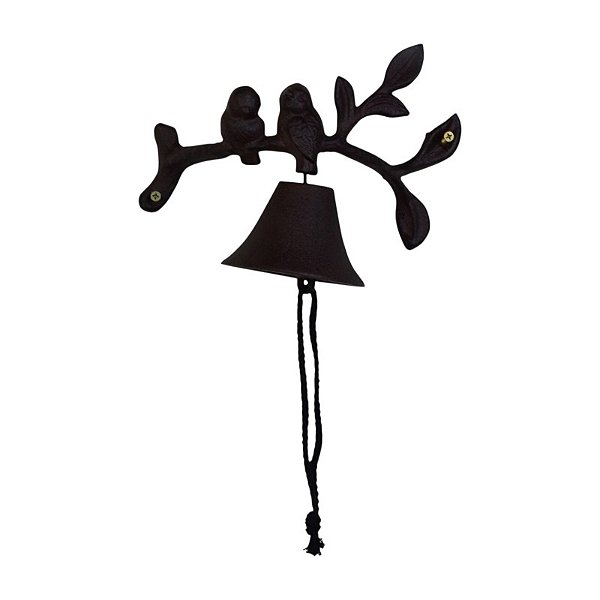 Enfeite Sino Passaros Com Folhas