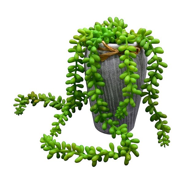 Vaso Com Planta Simulada Cordão De Perolas