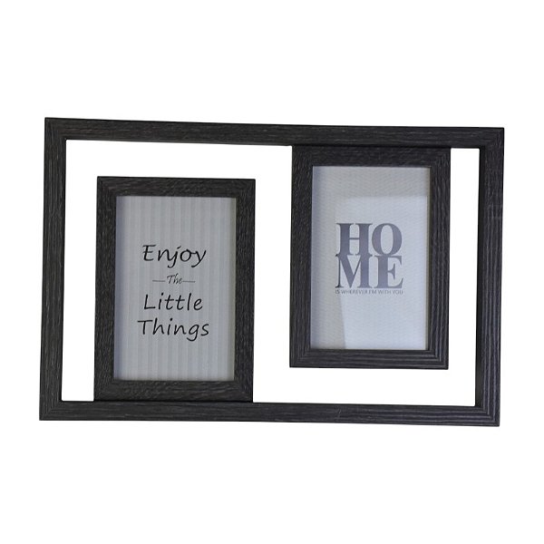 Quadro Com Duas Molduras Preta