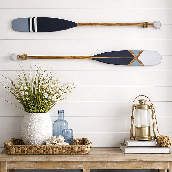 Kit com Dois Remos Azul e Branco