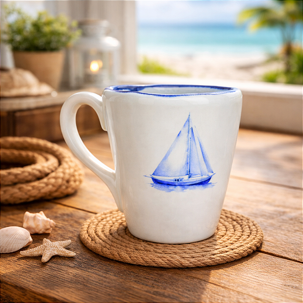 Caneca Branca Barco