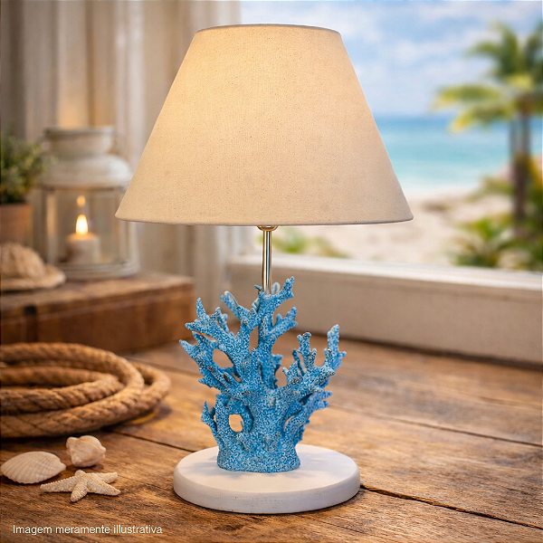 Abajur Coral Alto Azul