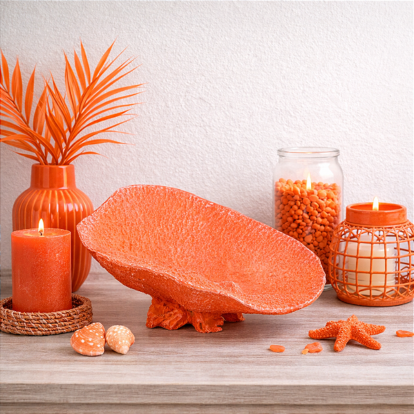 Porta Objetos De Coral Pequeno Vermelho