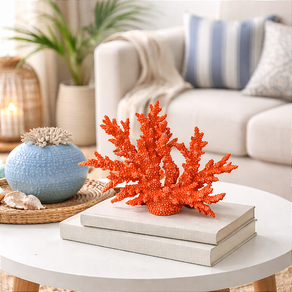 Coral Arbusto Resina Vermelho
