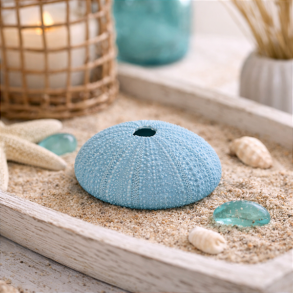 Bola Com Furo De Resina Azul