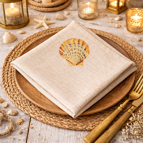 Guardanapo De Concha Bege