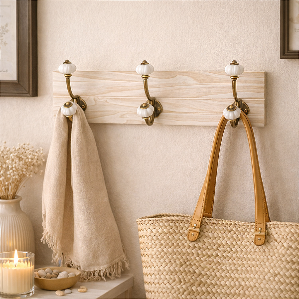 Cabideiro Ganchos Branco