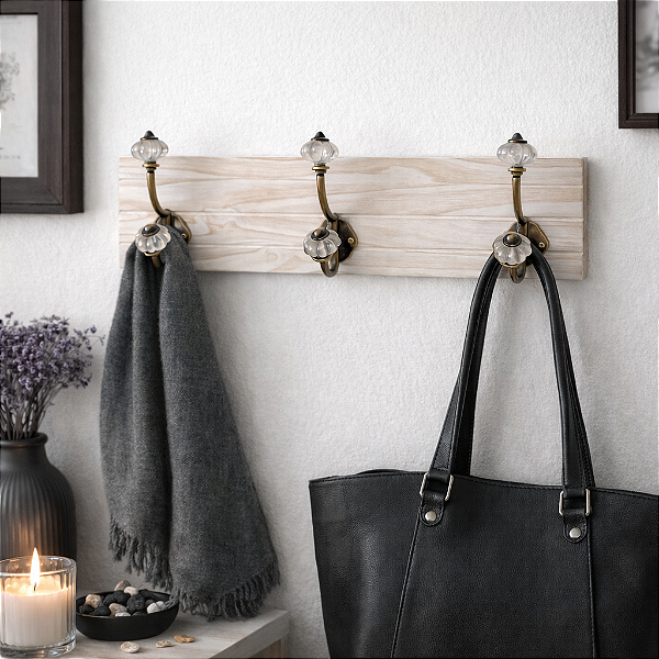 Cabideiro Ganchos Cinza