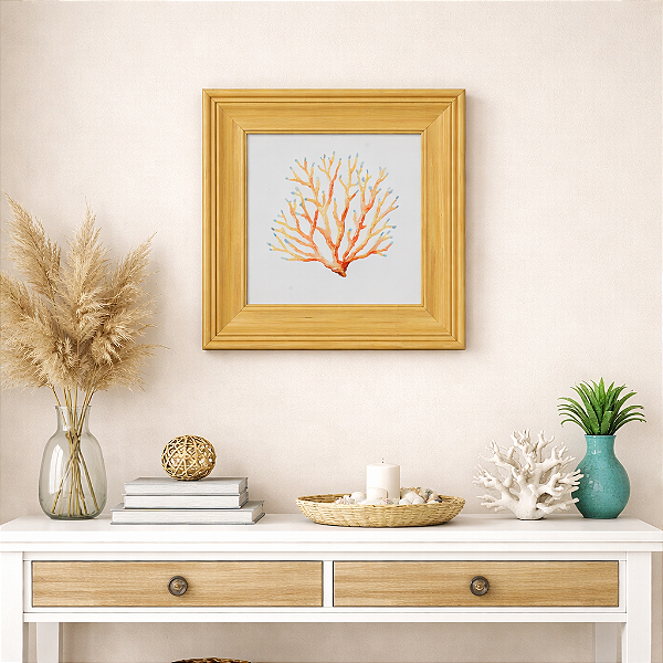 Quadro Coral Bege