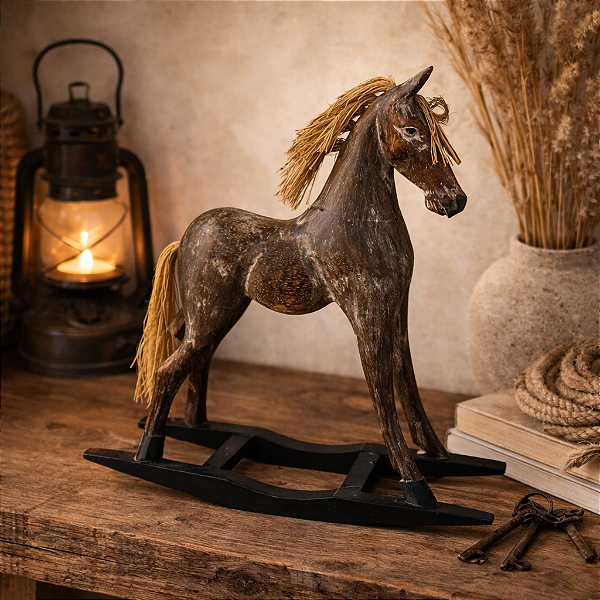 Cavalo De Balanço Marrom G
