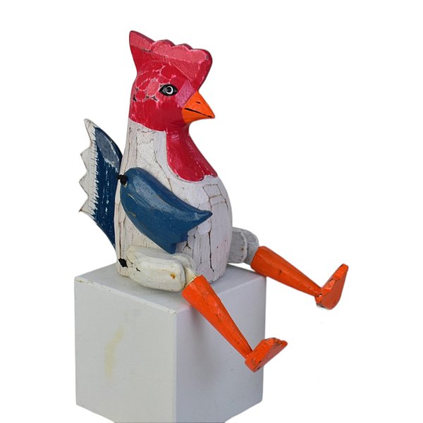 Galo Branco E Azul Articulado P