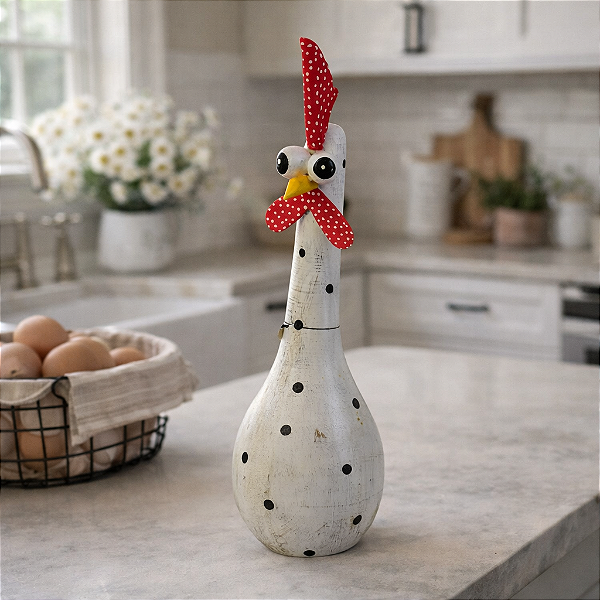 Enfeite Galinha Branca G