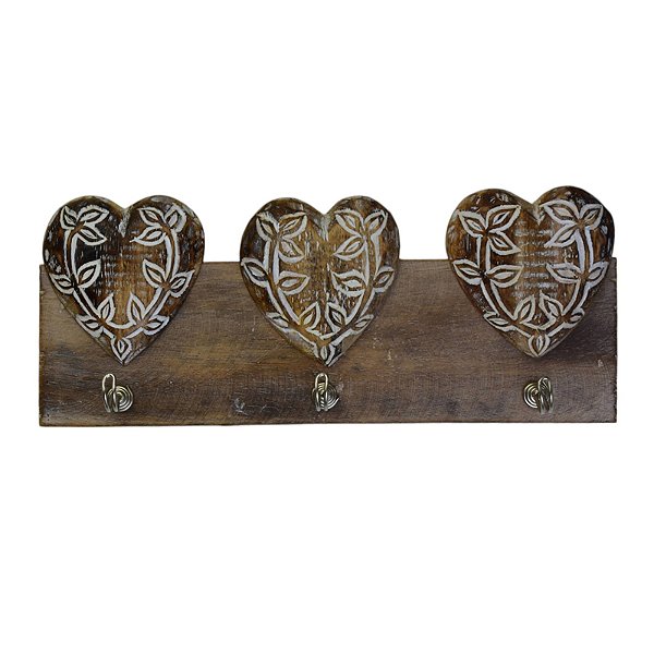 Cabideiro Coração Marrom