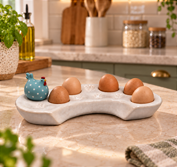 PORTA OVOS GALINHA AZUL