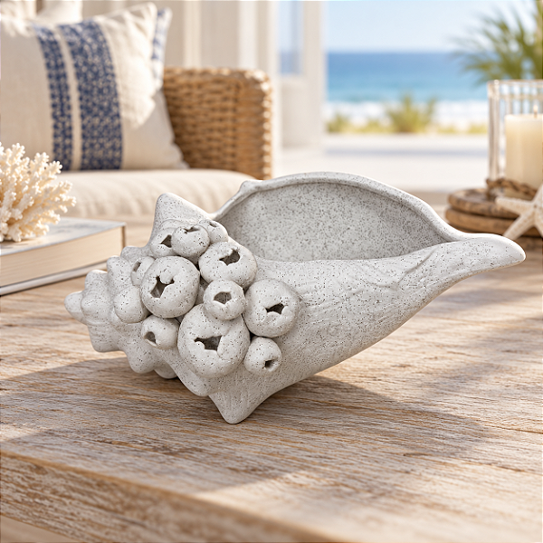Enfeite Decorativo Concha com Corais