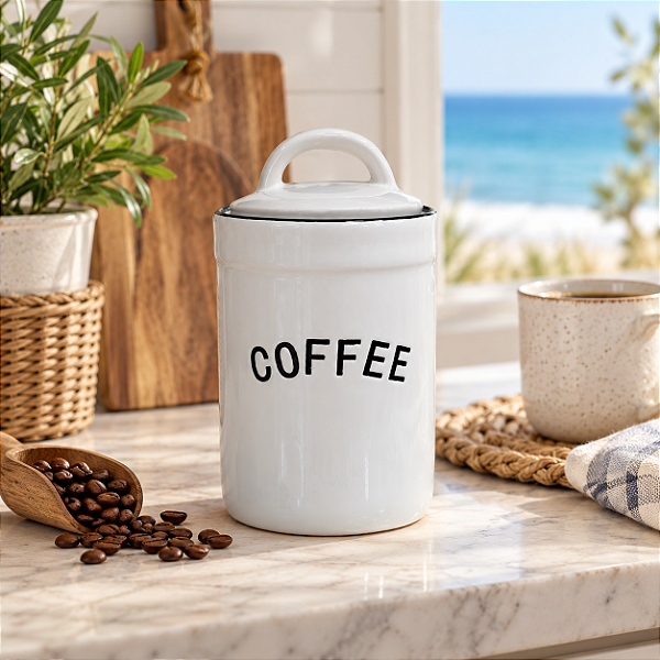 Pote para Café “Coffee” com Tampa