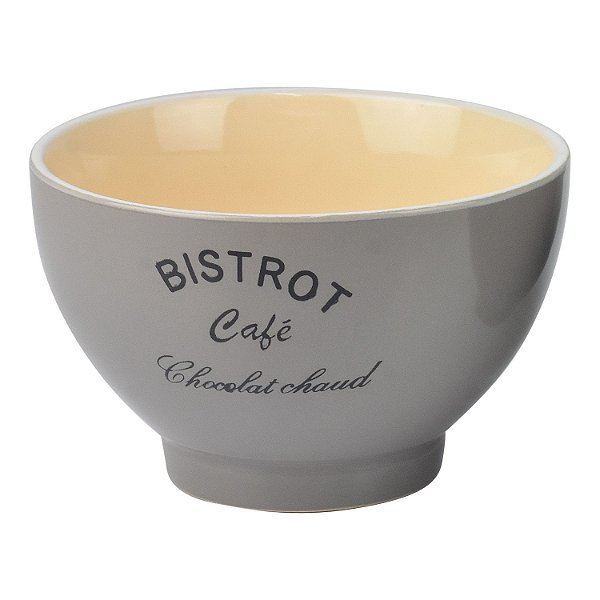 Bowl Bistrot Café Cinza em Cerâmica