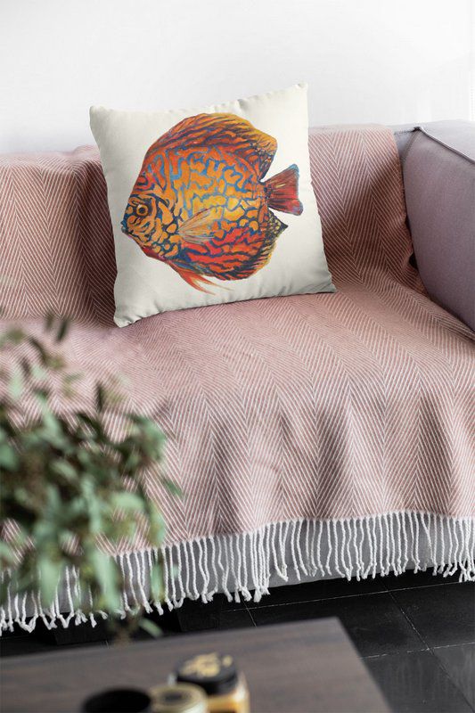 Almofada Náutica Peixe Laranja 40X40