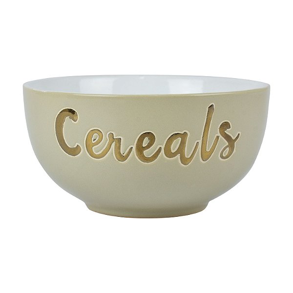 Bowl Cereals Bege em Cerâmica