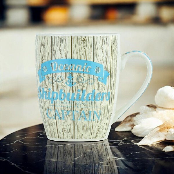 Caneca Nautica Oceania em Cerâmica 300ml