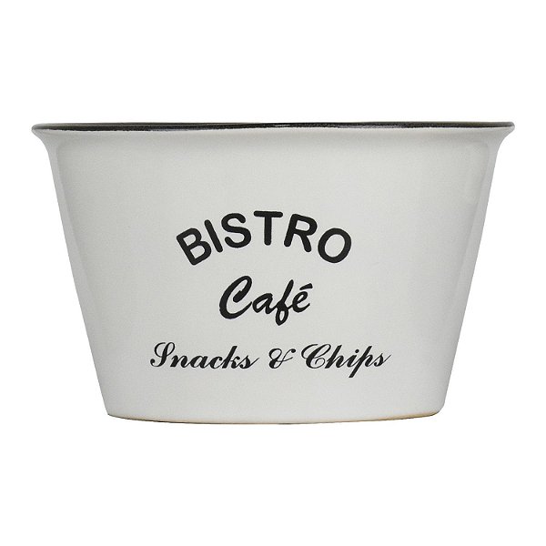 Bowl Bistro Cafe Branco em Cerâmica