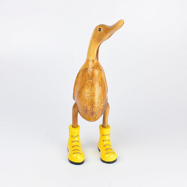 Enfeite Pato com Botinhas Amarelas Médio