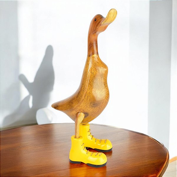 Enfeite Pato com Botinhas Amarelas Grande