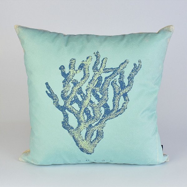 Almofada Náutica Azul Coral 40x40