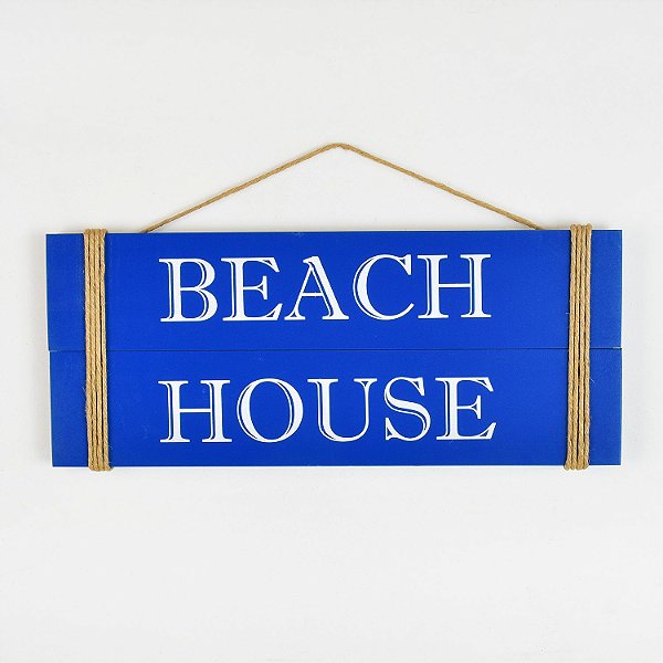 Placa Beach House Azul